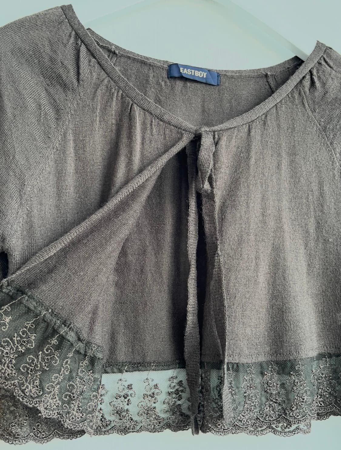 EASTBOY 브라운 레이스 볼레로 가디건  상품이미지4