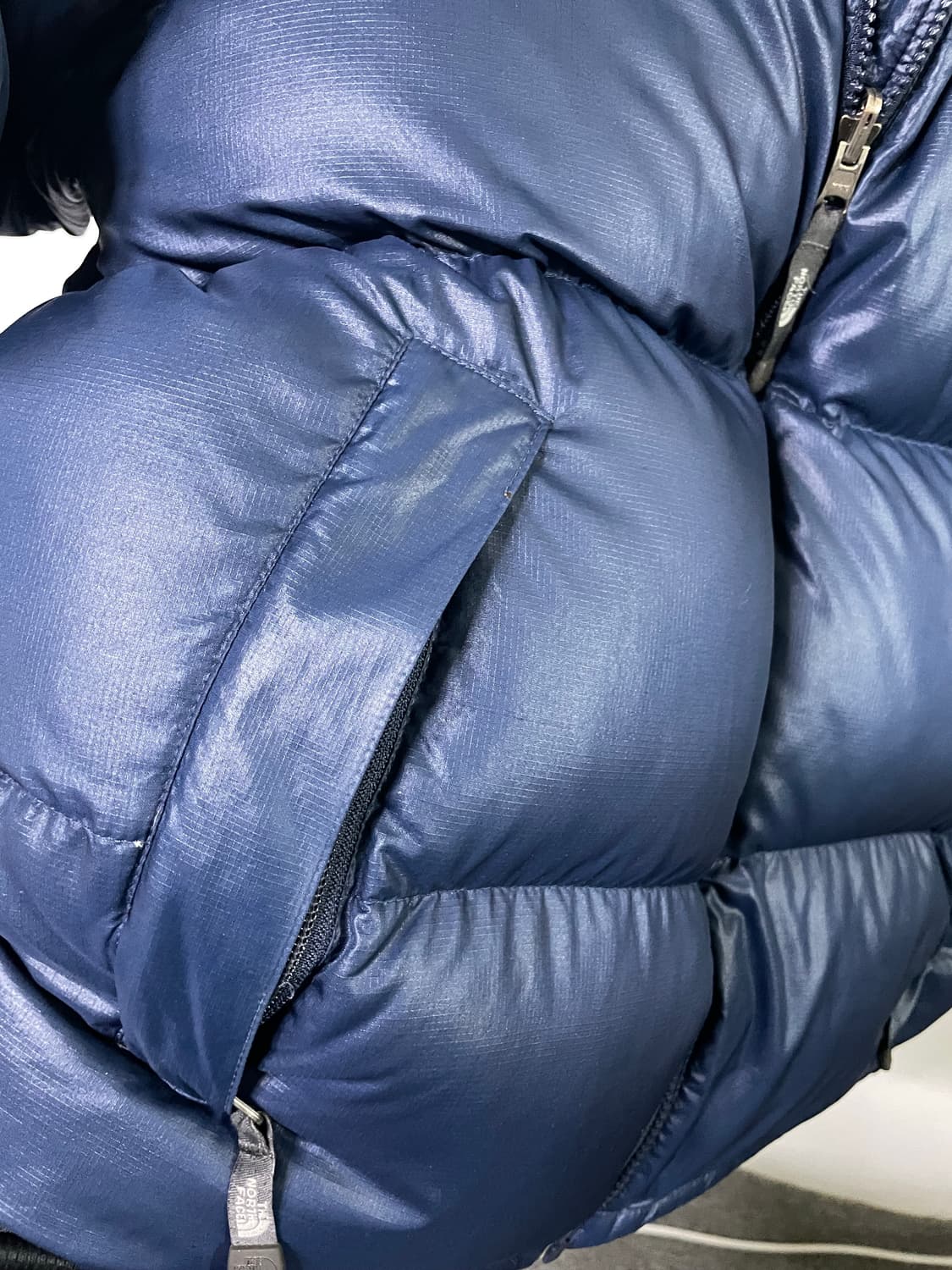 노스페이스 눕시 패딩 점퍼 레어색상 네이비 넉넉100 상품이미지7