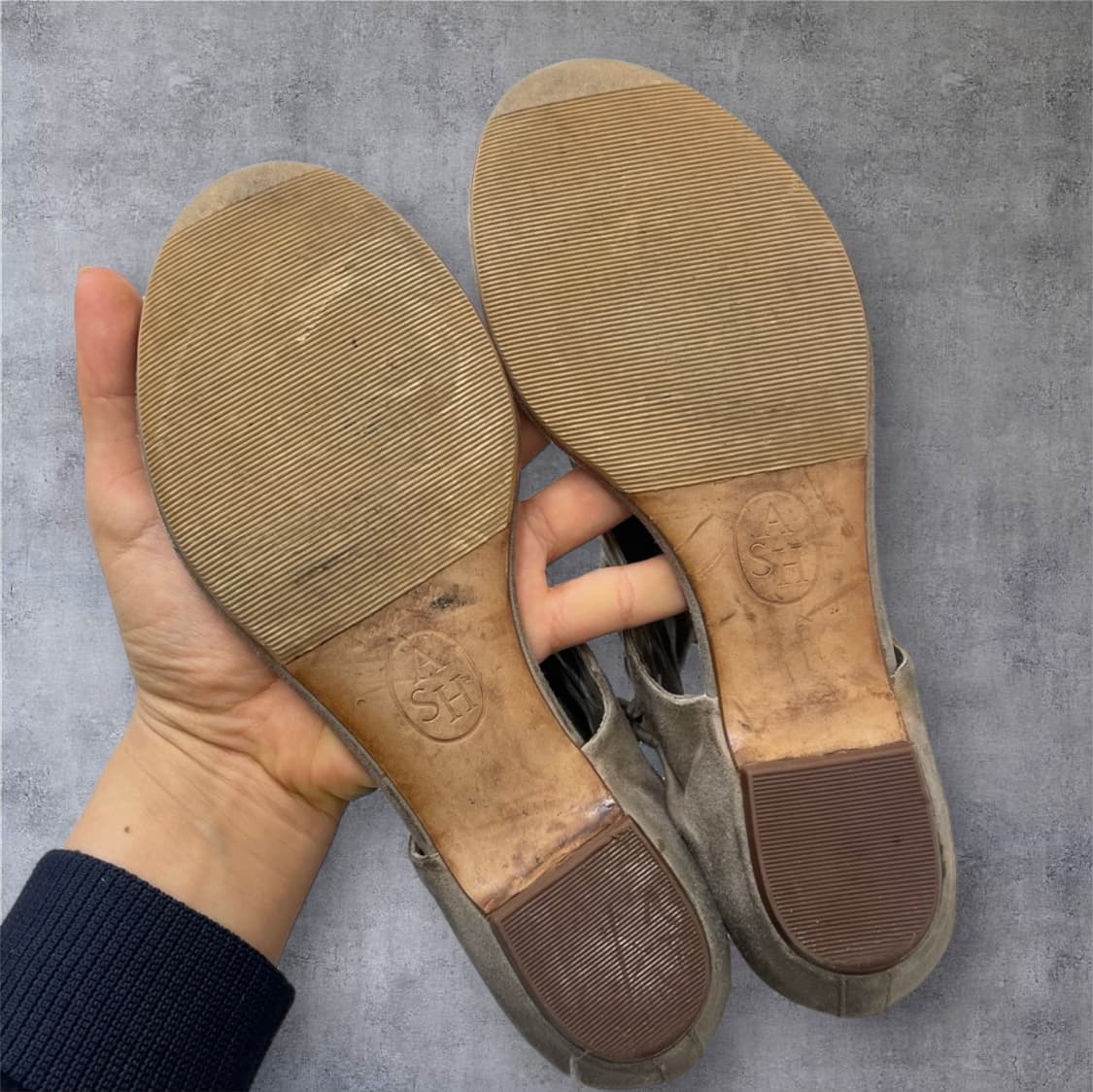 아쉬 Ash 스웨이드 보헤미안 앵클 샌들 230 상품이미지8