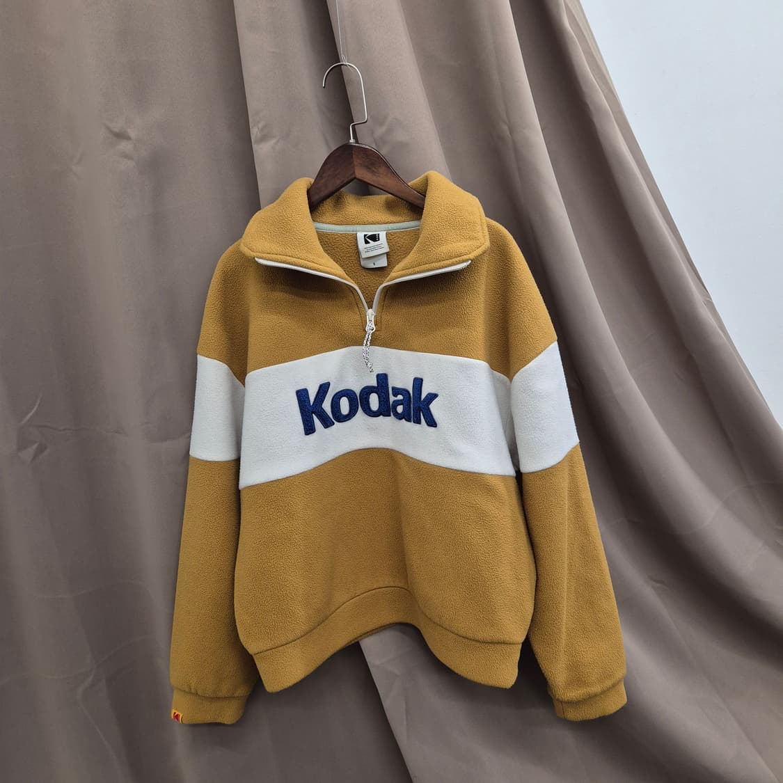 코닥 어패럴 에센셜 폴리스 반집업 맨투맨 S 상품이미지3