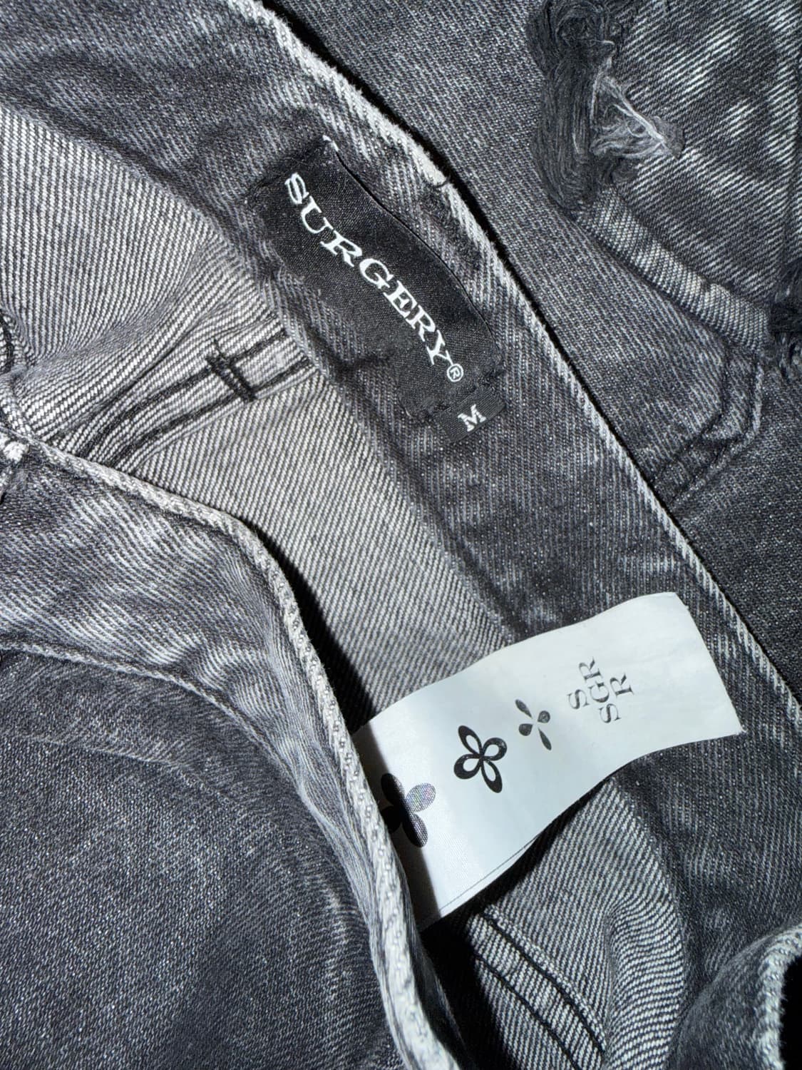 Surgery Clover Logo Patch Jeans Black 상품이미지3