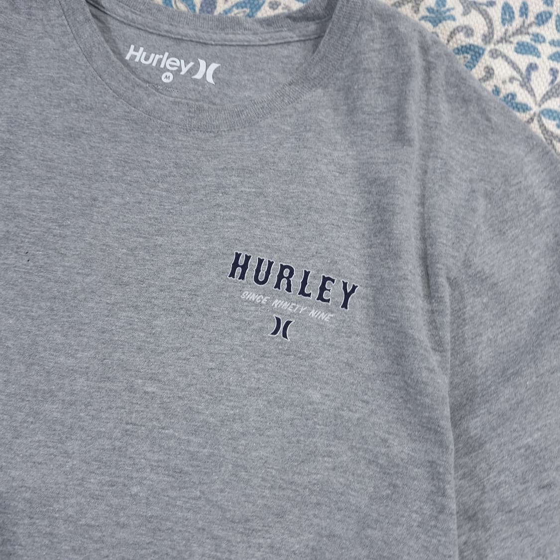 HURLEY 헐리 그레이 블랙 프린팅로고 코튼블렌드 반팔 티셔츠 M 상품이미지4