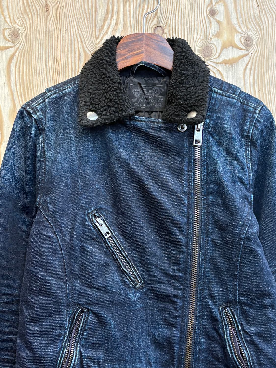 디젤 멀티지퍼 데님 무스탕 상품이미지3