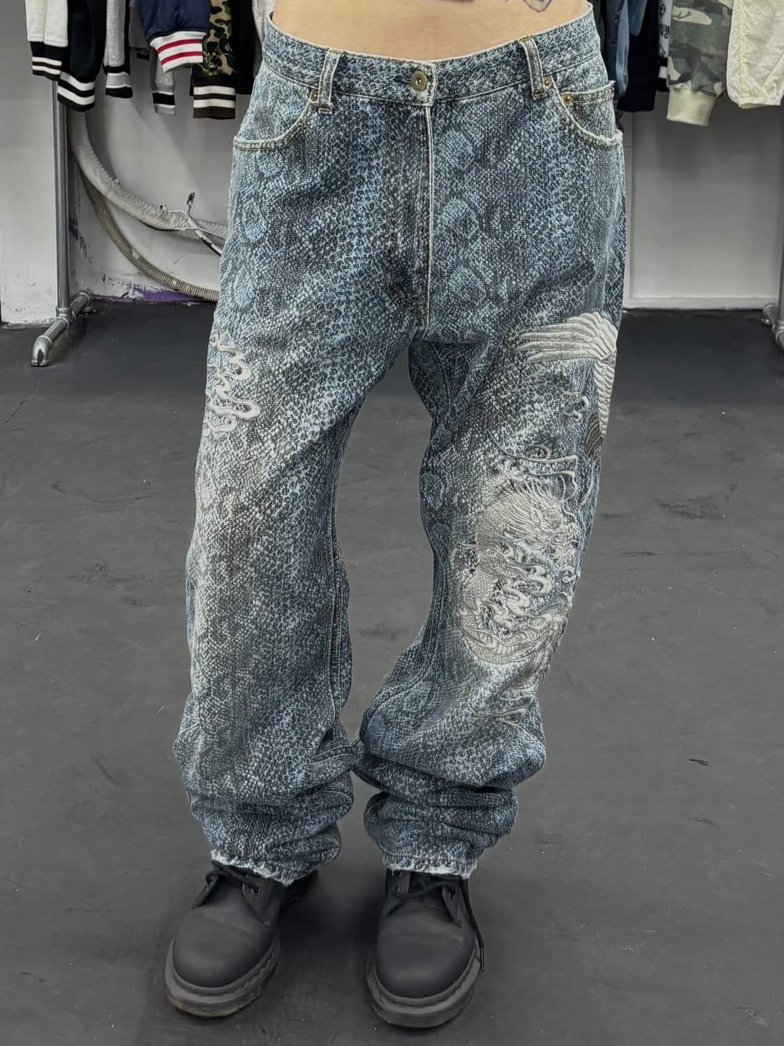 카라쿠리 타마시 오리엔탈 데님팬츠 상품이미지1