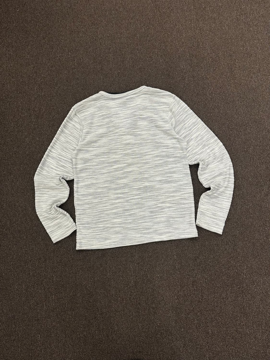 L)Mossimo vintage 그레이 스트라이프 헨리넥 롱슬리브 상품이미지5