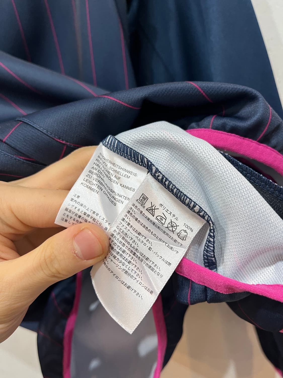 아디다스 재팬 네이비 핑크 후드집업 우먼즈 상품이미지5