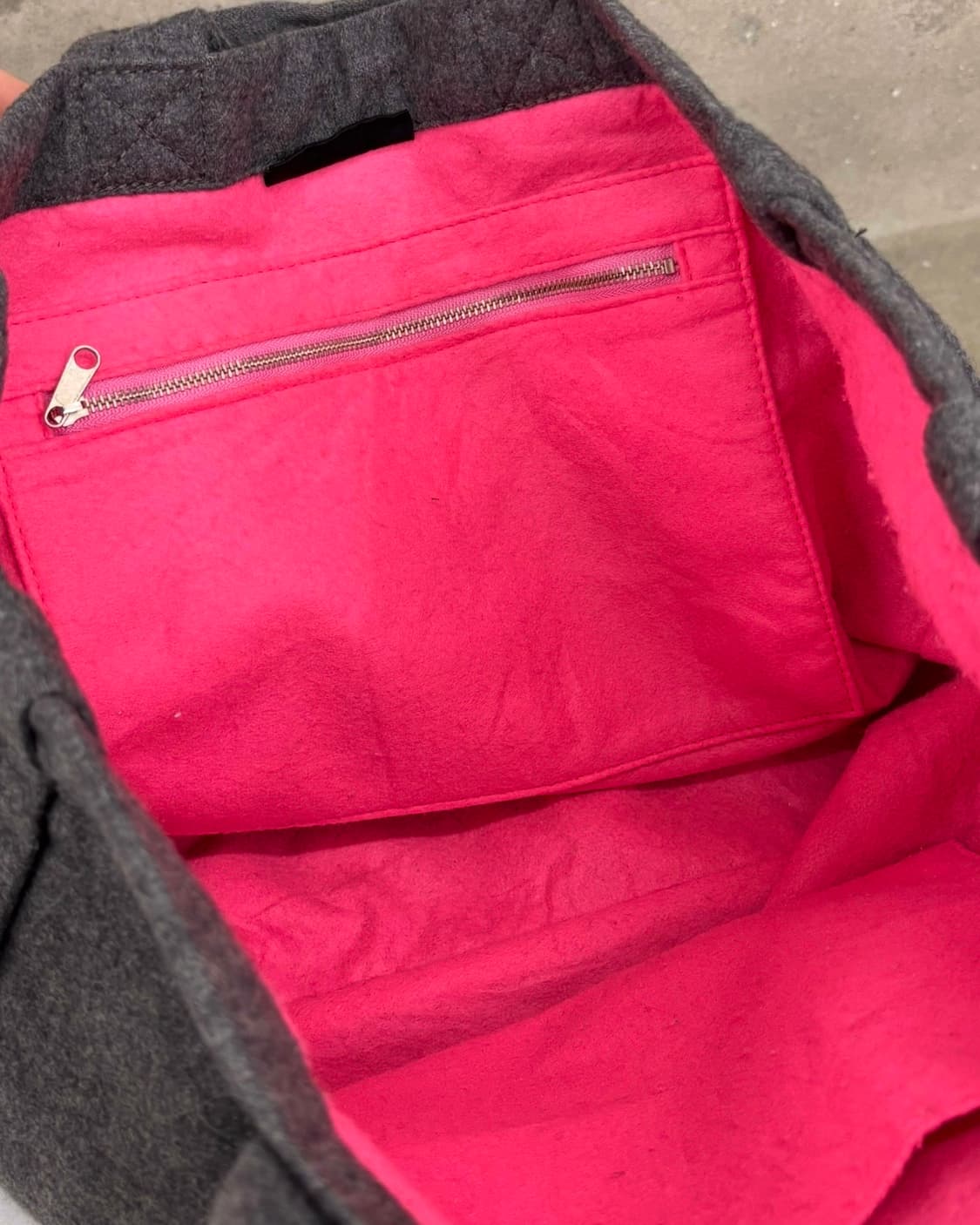 Comme des Garcons 꼼데가르송 트리콧 차콜 울 토트백 상품이미지4