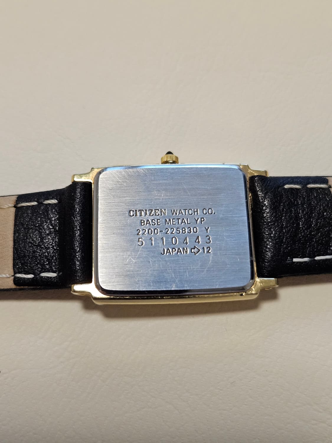 빈티지 시티즌 Forma 금장 사각 가죽 시계(여성용) 상품이미지7