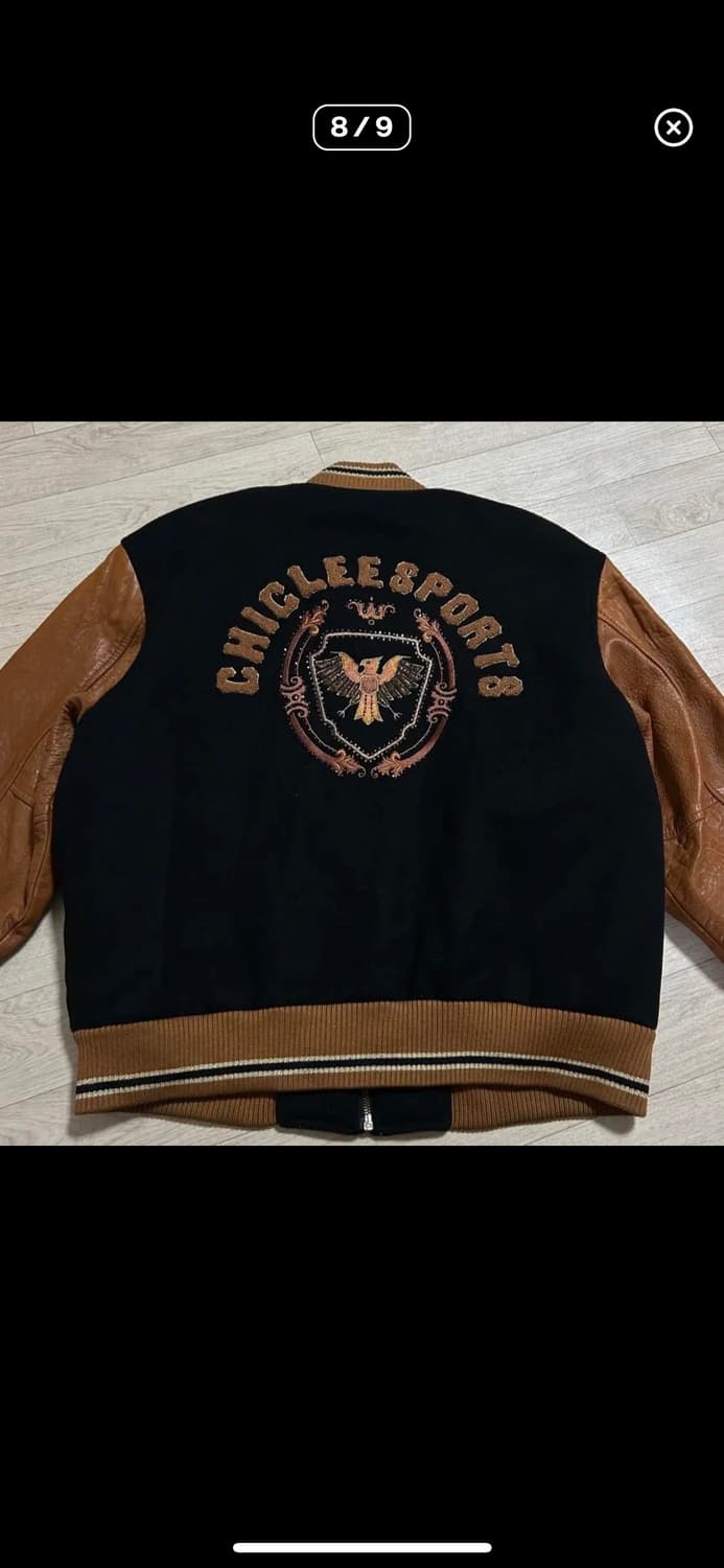 쉬크리 레더 바시티자켓 상품이미지2