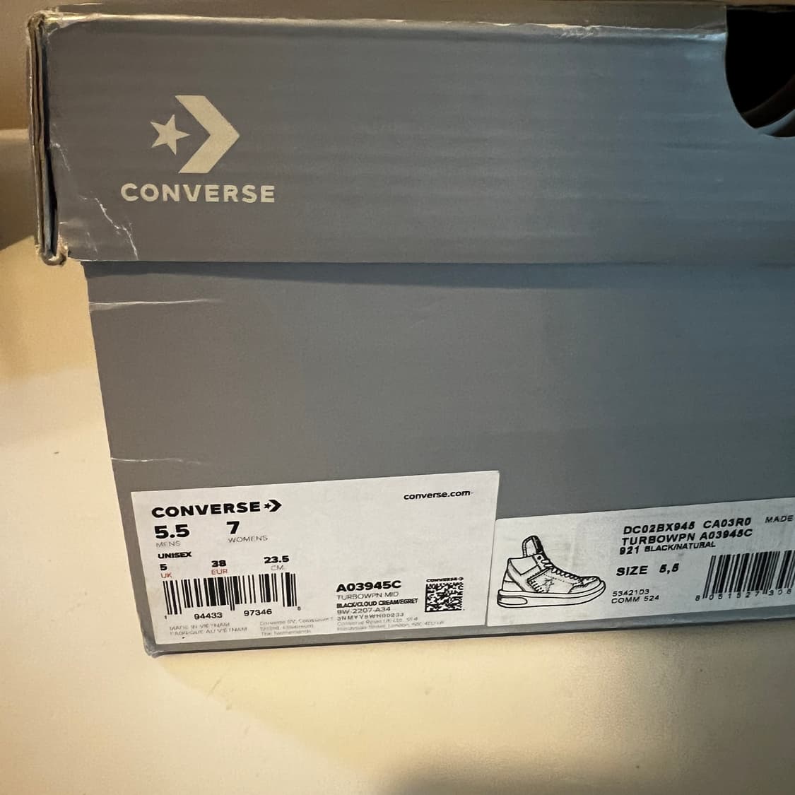 컨버스 x 릭 오웬스 다크쉐도우 터보웨폰 블랙 크림  상품이미지10