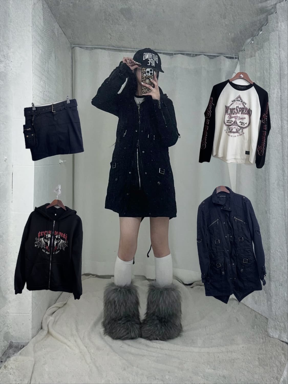 인더아틱 데일리 펑크 힙 코디세트  상품이미지1