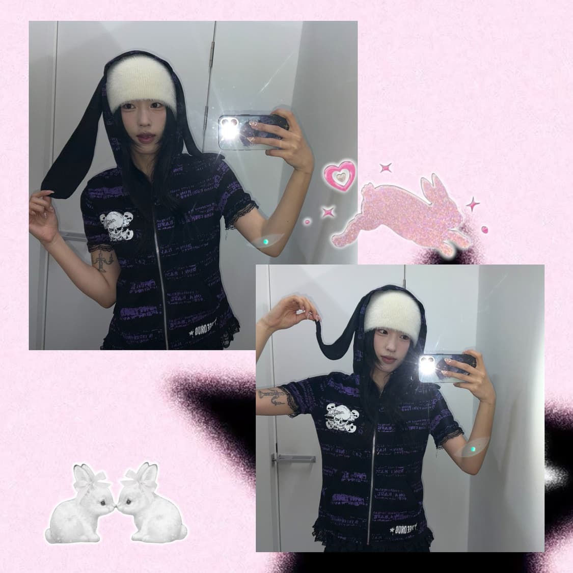 Punk 버니 후드집업 상품이미지1