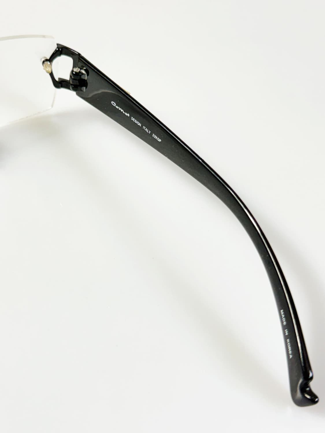 CAMO FASHION 블랙 무테 스퀘어 빈티지 안경 상품이미지6