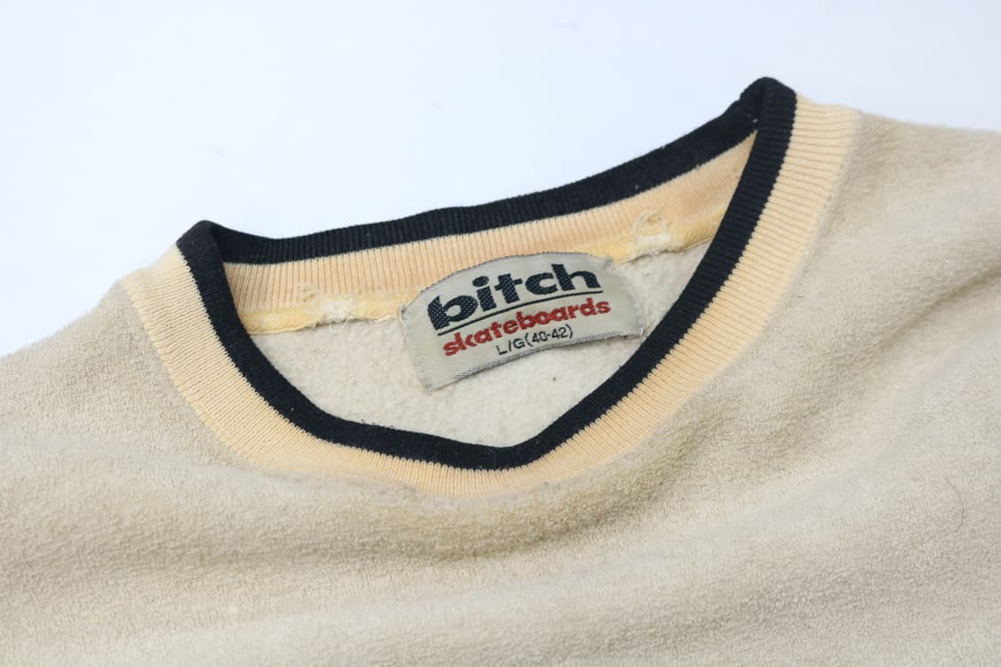 Bitch Skateboards 빈티지 타월 코튼 오벌 로고 맨투맨 상품이미지5