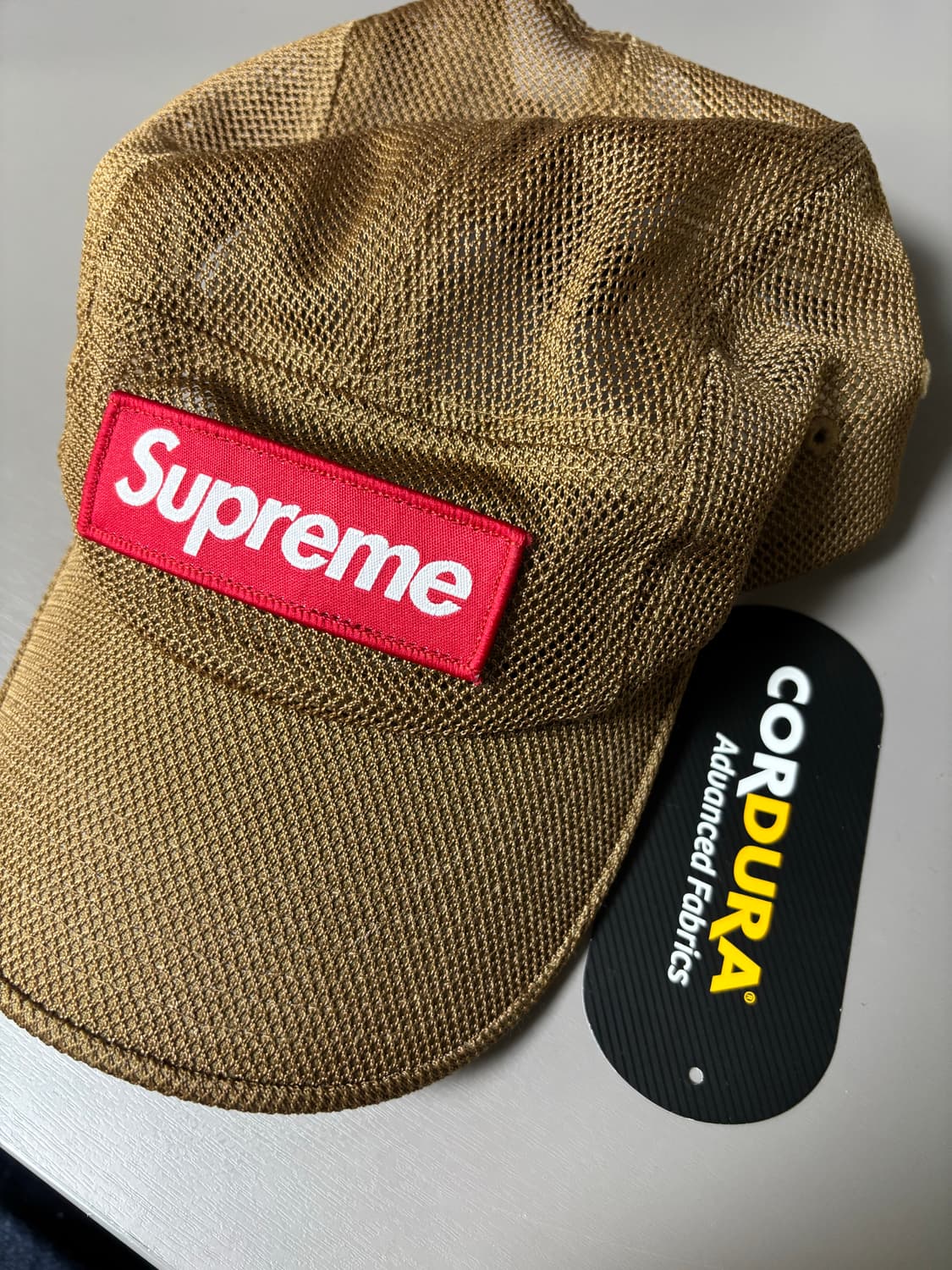 슈프림 메쉬 코듀라 캠프캡 샌드 상품이미지1