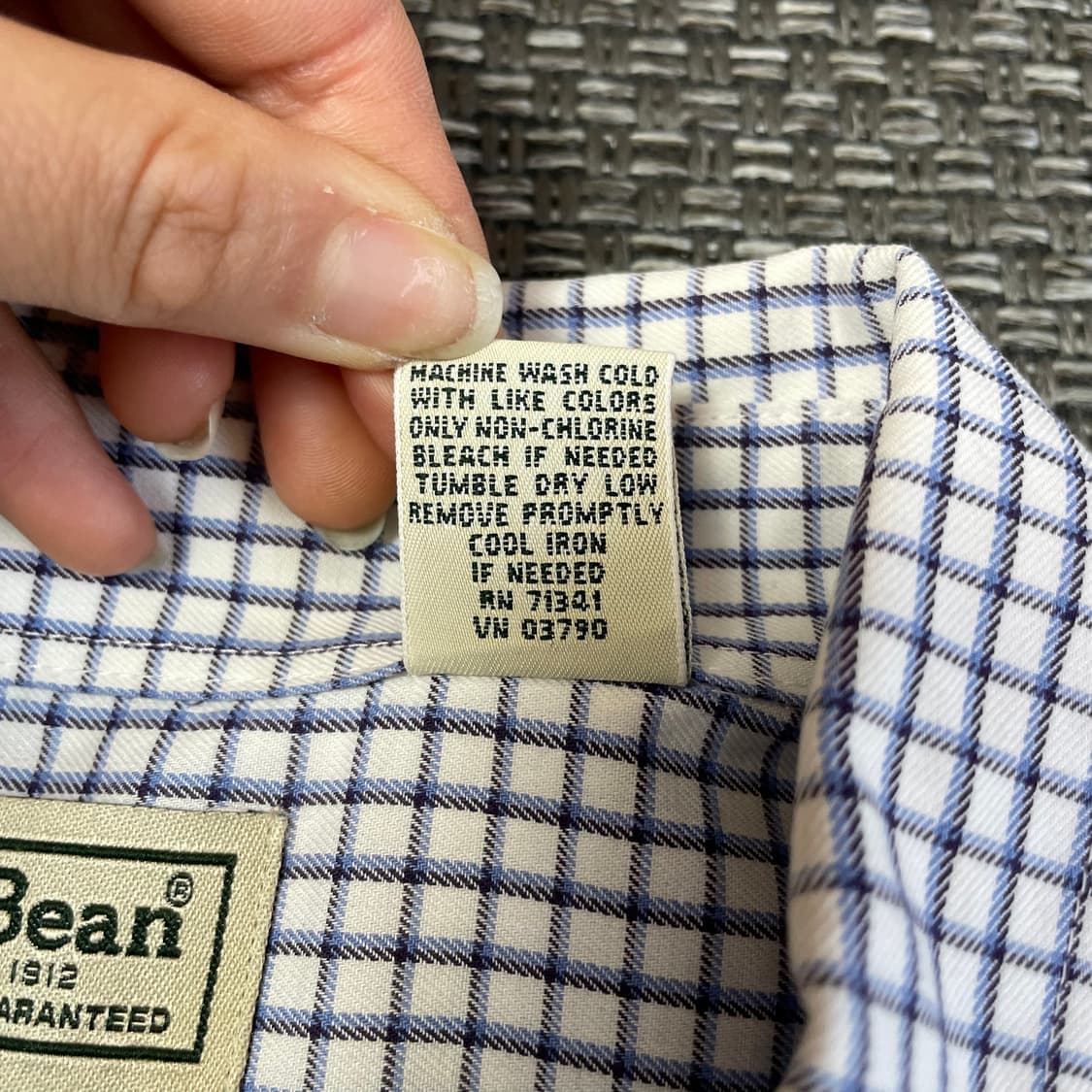 엘엘빈 빅사이즈 오버핏 블루 깅엄체크 원포켓 반팔 셔츠 XXL 상품이미지6