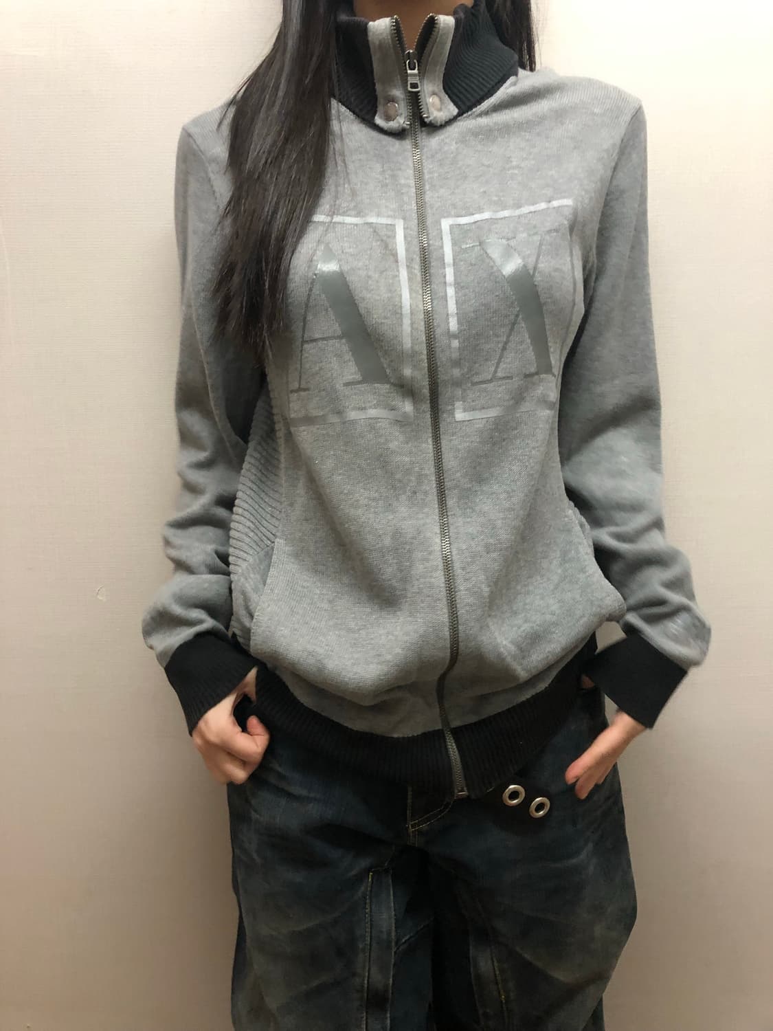 빈티지 아르마니 익스체인지 로고 집업 상품이미지3