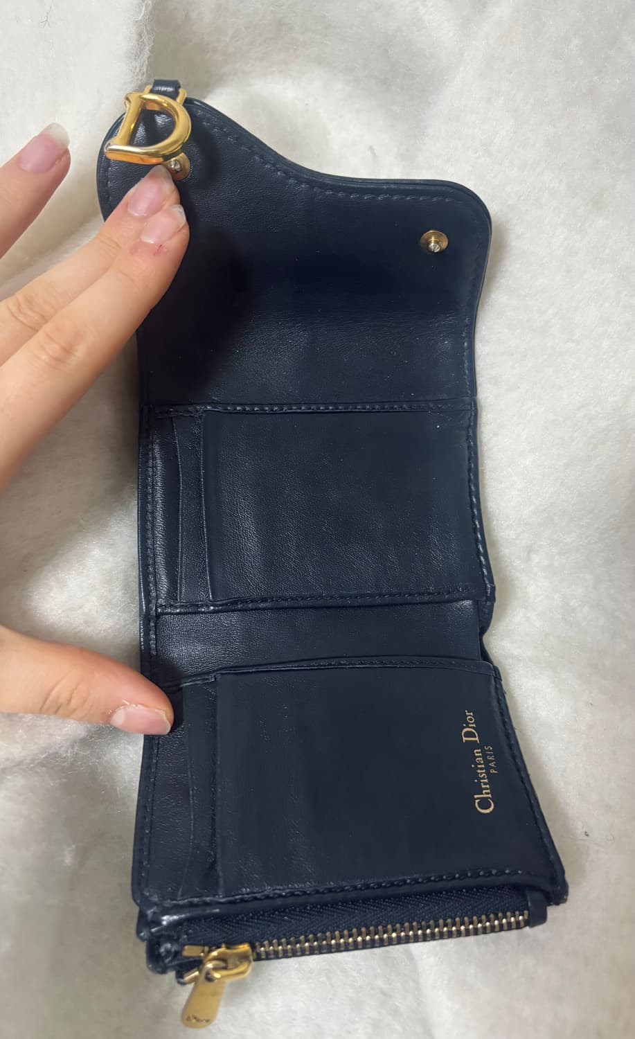 [정품]디올 오블리크 자카드 로터스 반지갑 상품이미지3