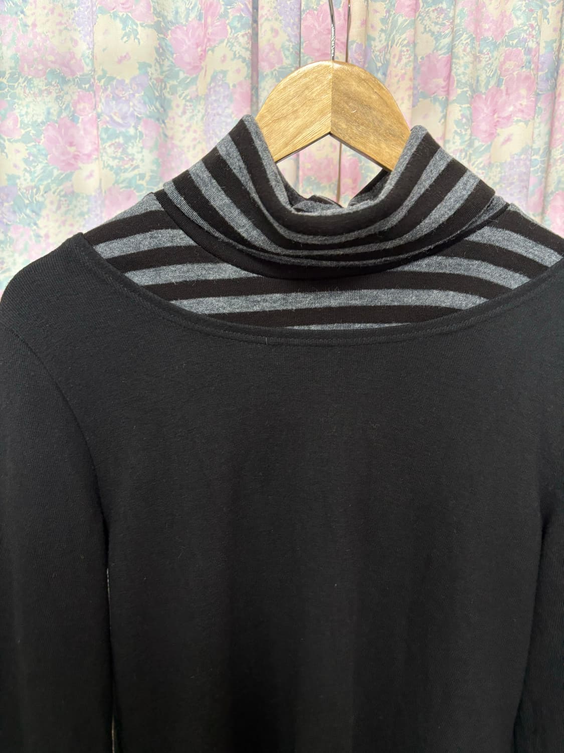 블랙 스트라이프 레이어드 티셔츠 상품이미지6