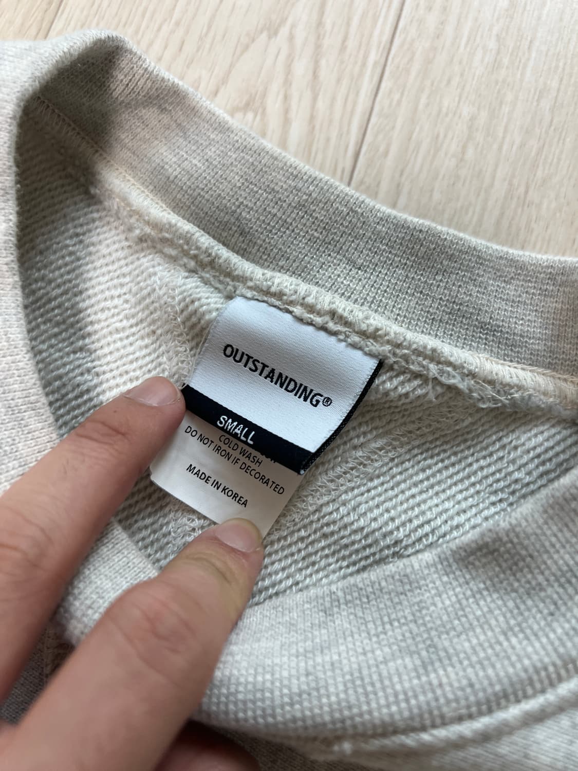 택포3.5) 아웃스탠딩 리버스위브 헤비 스웻셔츠 맨투맨 S 상품이미지3