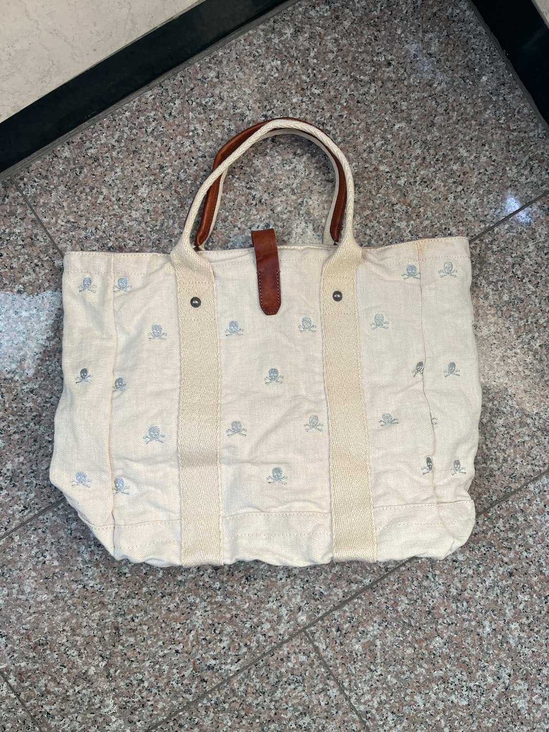 럭비 랄프로렌 스컬 토트백 기무라타쿠야 상품이미지2