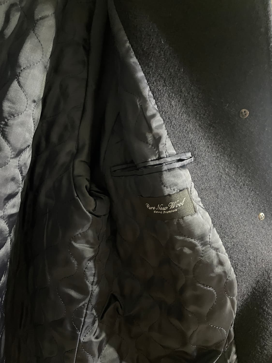 던스트 부클하프코트 네이비 상품이미지3