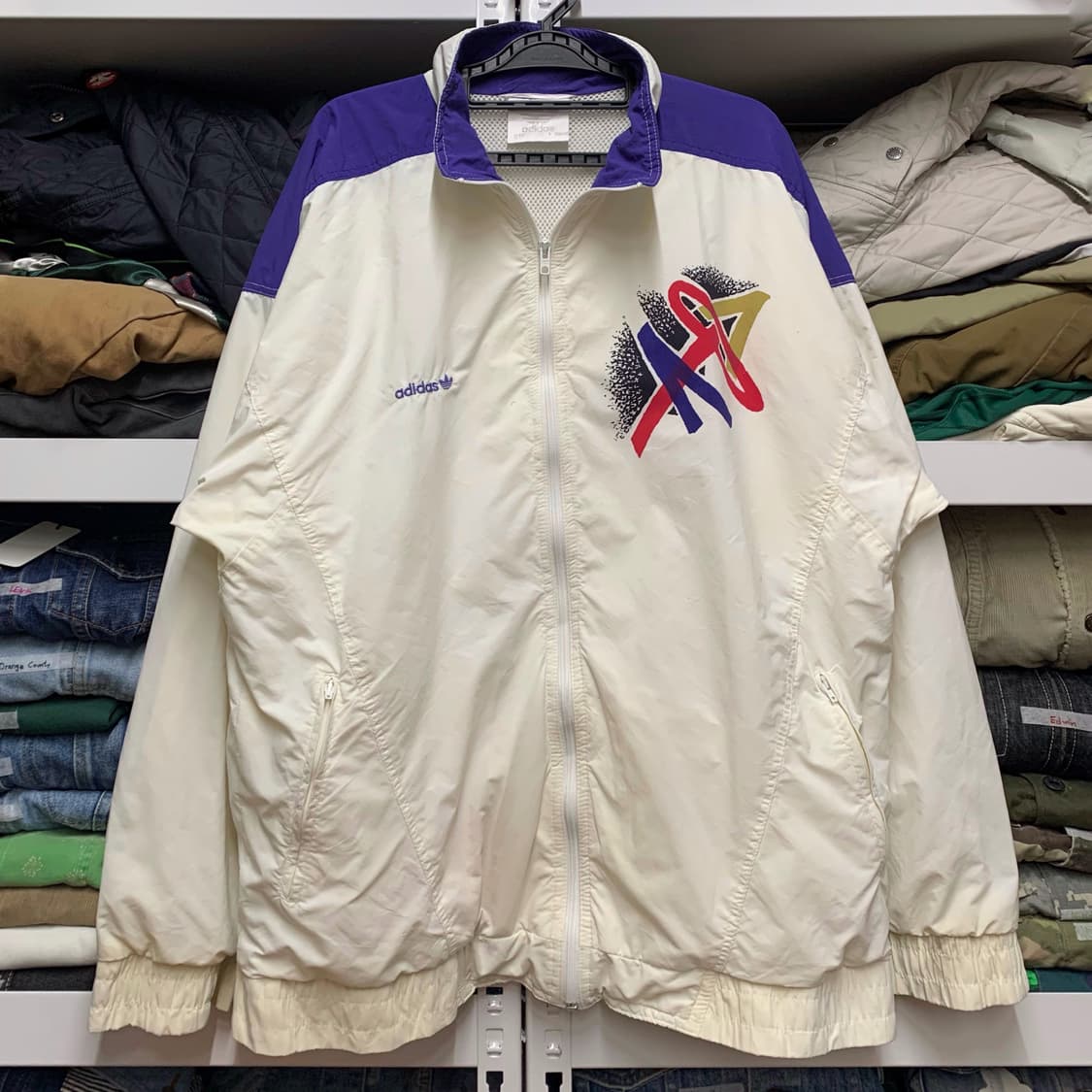 [XL] 90's 아디다스 스테판 에드베리 테니스 웜업 자켓 상품이미지2