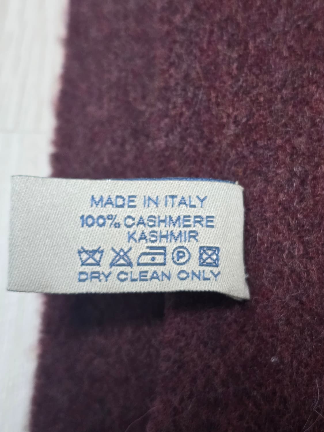 Cesare Gatti 캐시미어100 버건디 머플러 상품이미지2