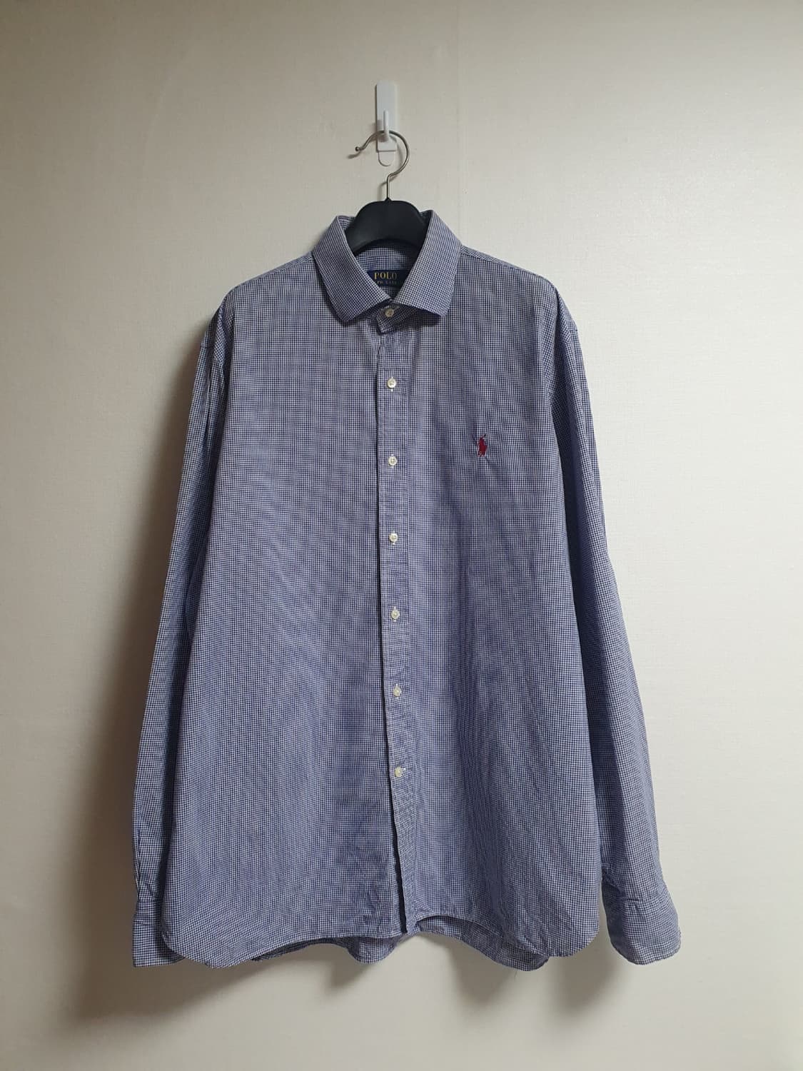 폴로랄프로렌 블루 깅엄 체크 셔츠 105 상품이미지1