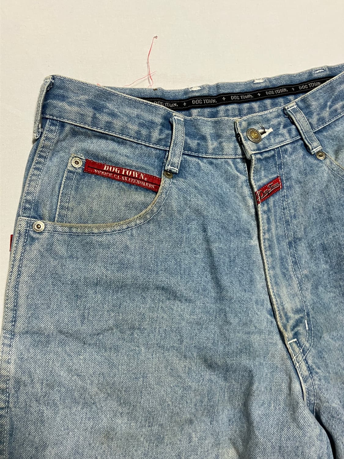 90s 도그타운 JP 빅포켓 크로스 자수 배기 데님팬츠 상품이미지5