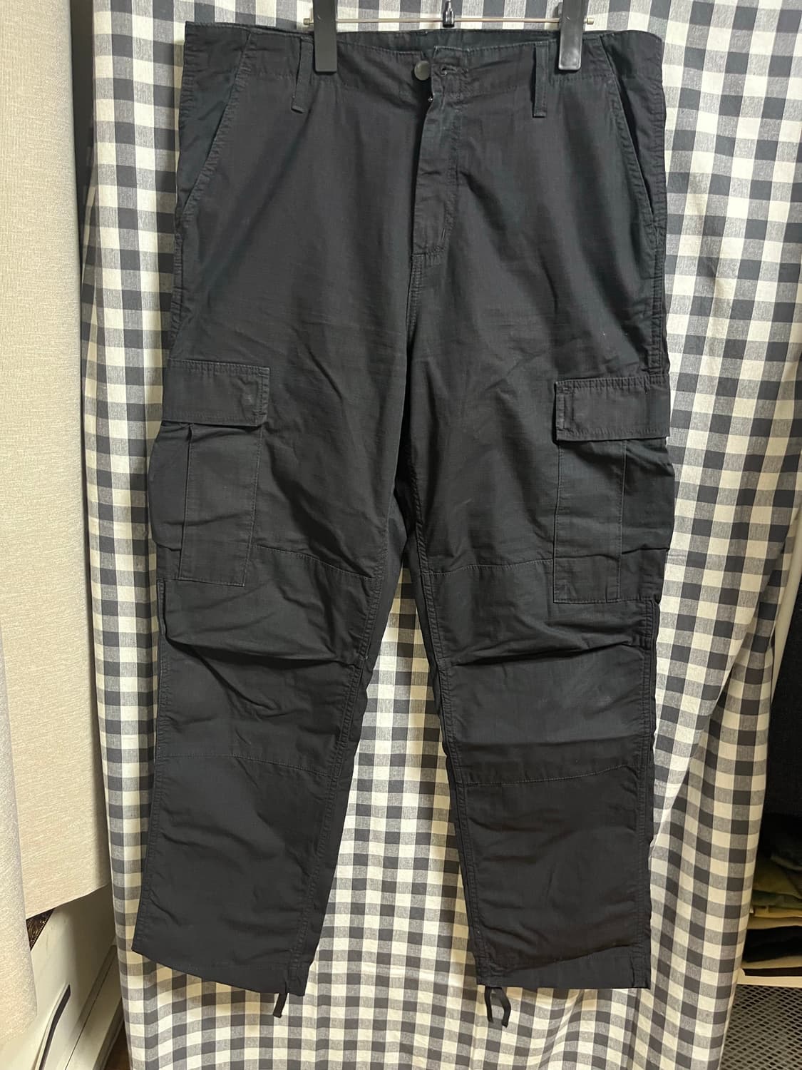 칼하트WIP 레귤러 립스탑 카고팬츠 블랙, 올리브, 럼버 34 상품이미지1