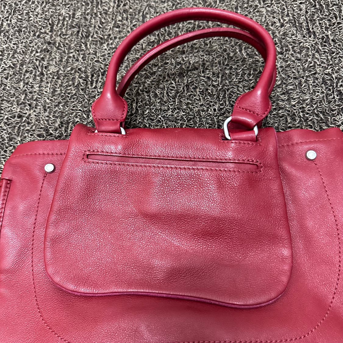 롱샴 발잔 여성 가죽 토트백 크로스백 레드 상품이미지6