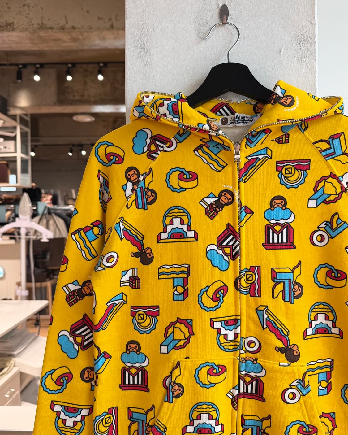 베이프 옐로우 마일로 후드집업  상품이미지4