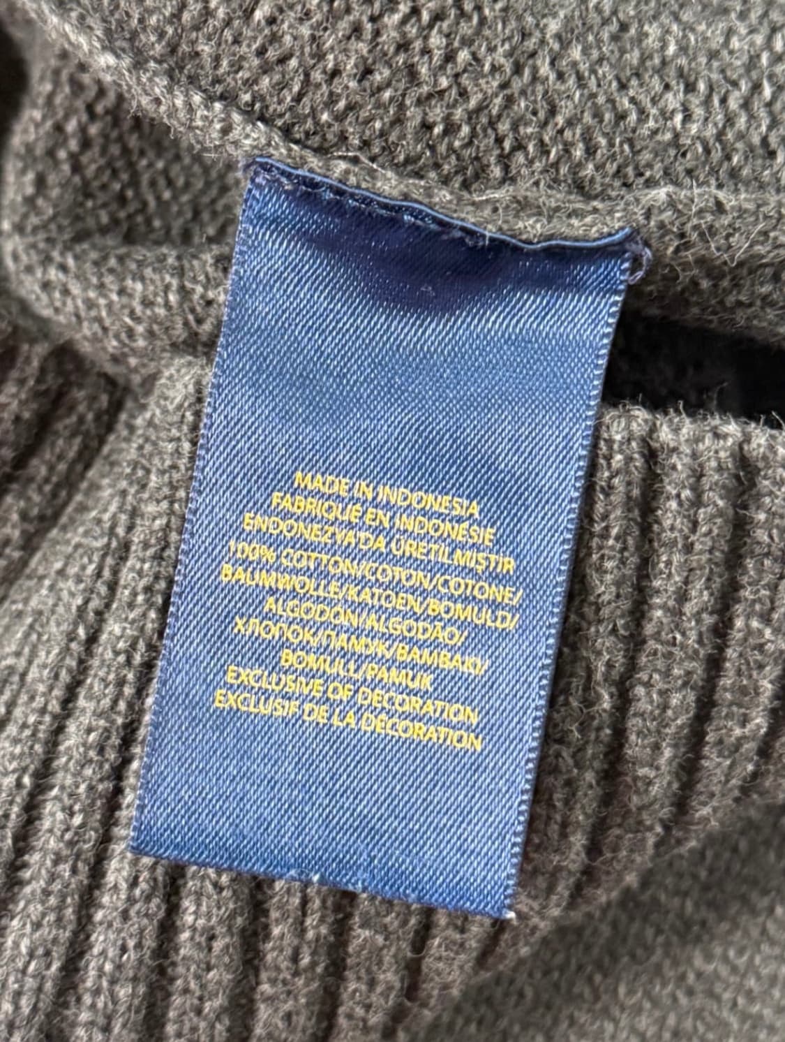 폴로 랄프로렌 신형 루즈핏 딥그레이 니트 집업 상품이미지7