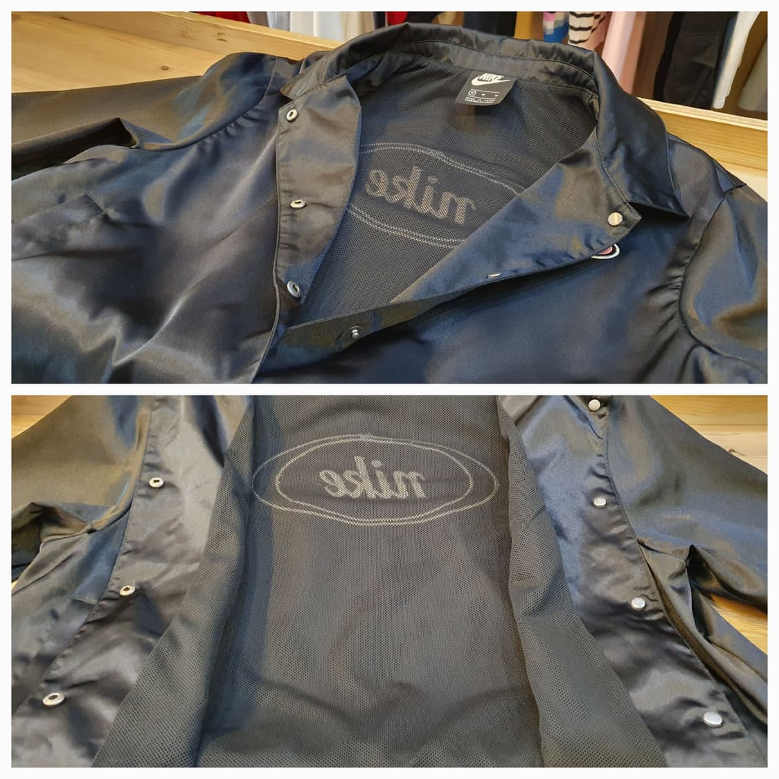 66/77.나이키 크롭 사틴점퍼 상품이미지5