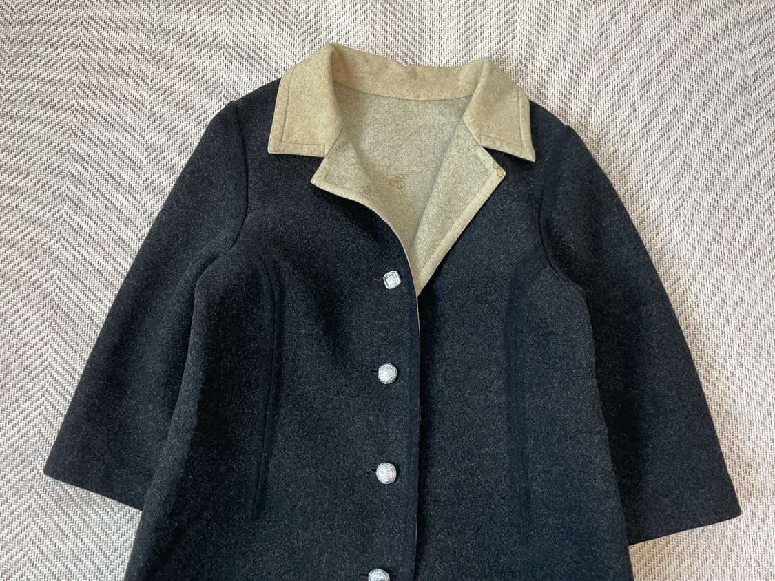 빈티지 핸드 플로럴 울 코트  J03830 상품이미지4