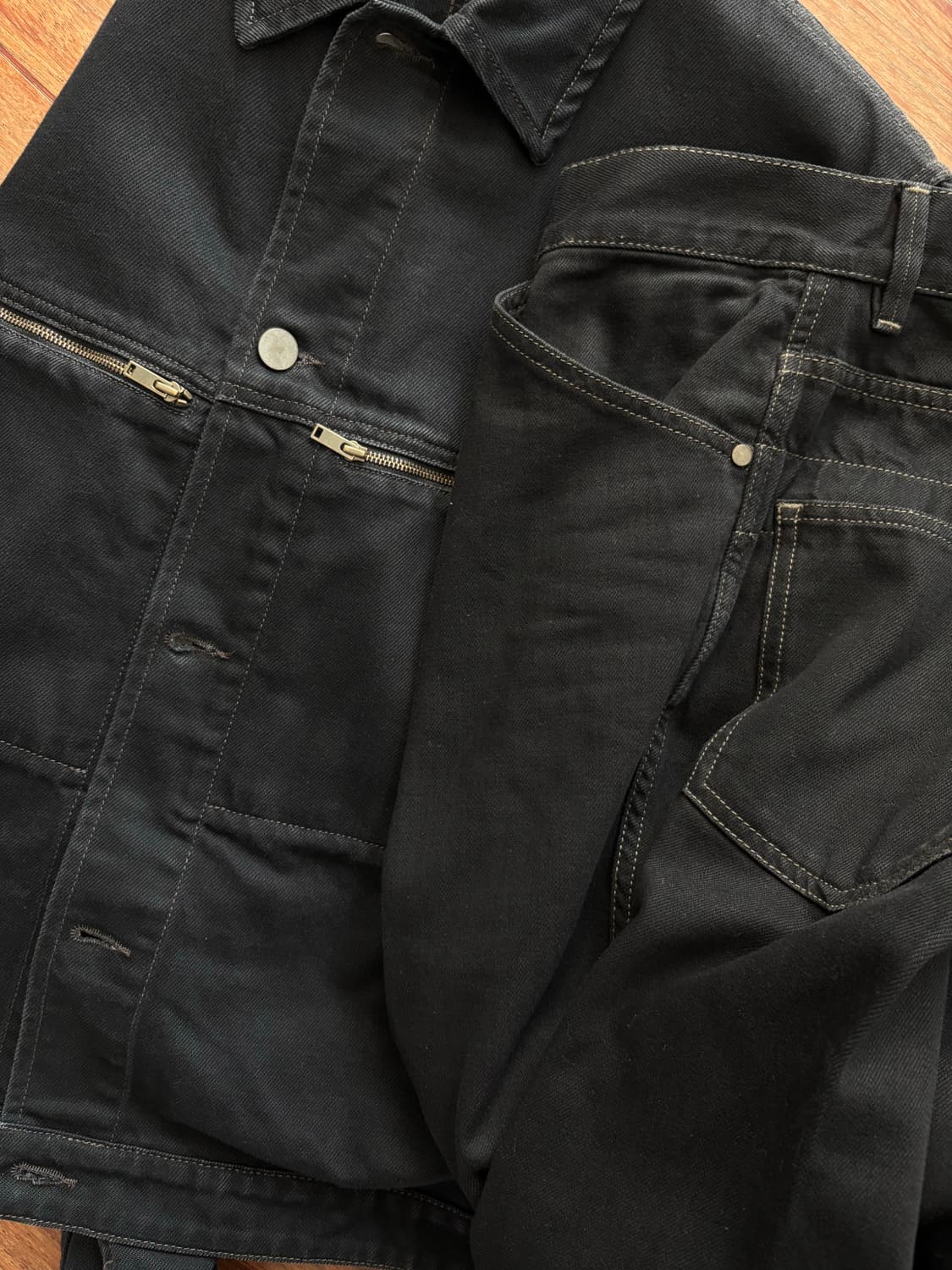 (50) 르메르 블랙 데님 셋업 트러커/부츠컷 상품이미지1