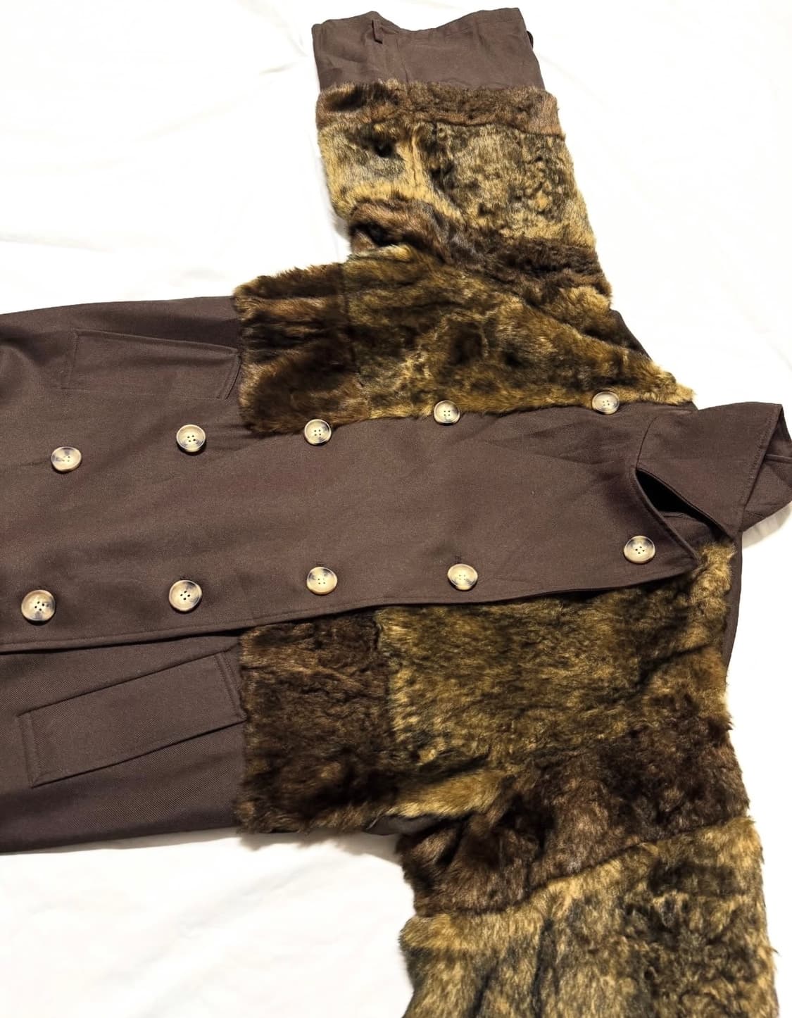 Murua - 퍼 믹스드 트렌치 코트 상품이미지1