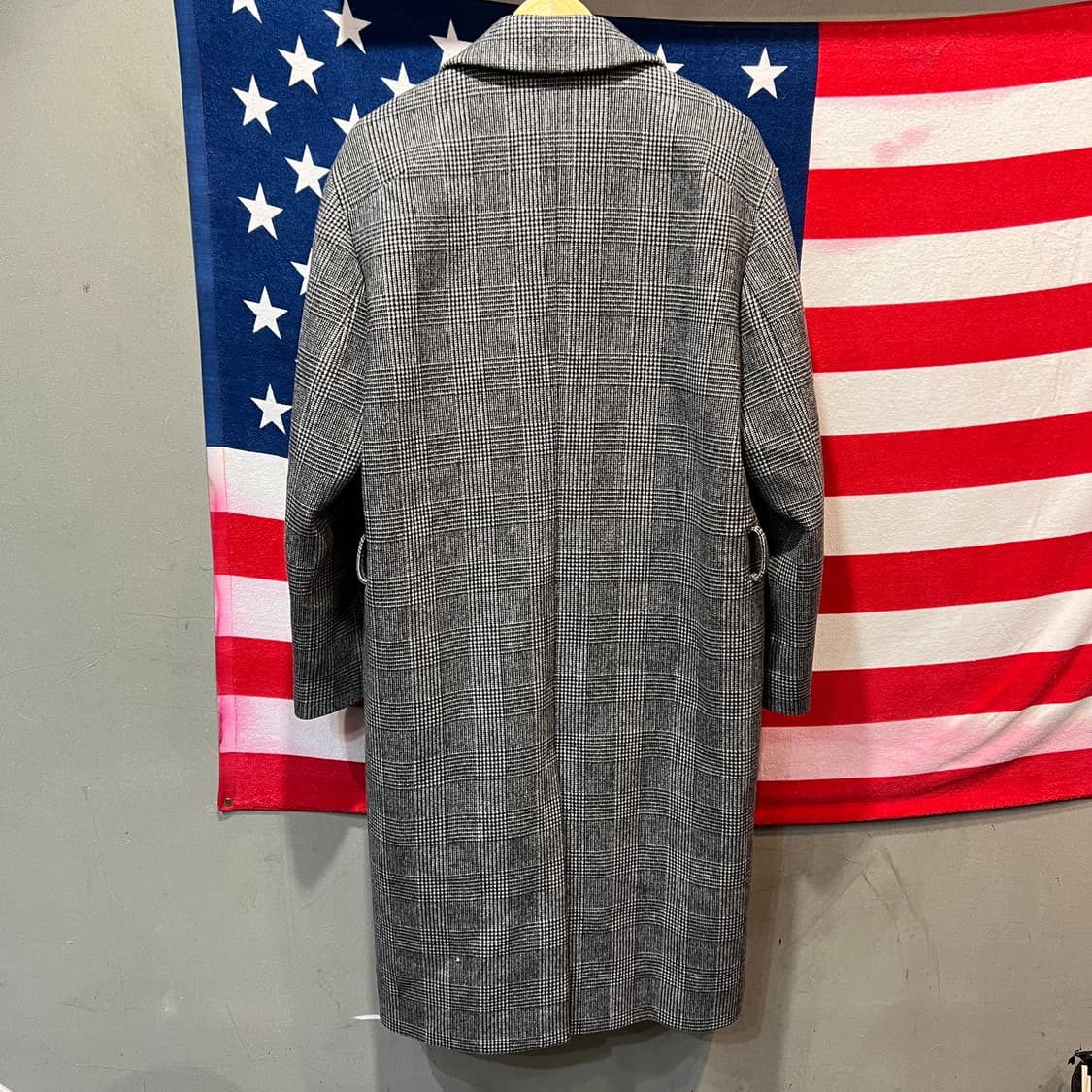 드로우핏 체크 더블 브레스트 롱코트 상품이미지2