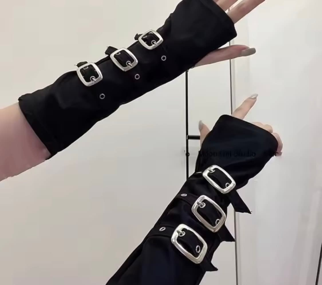 새상품 고스펑크 버클 워머 고스로리 서브컬쳐 emo 고딕 상품이미지1