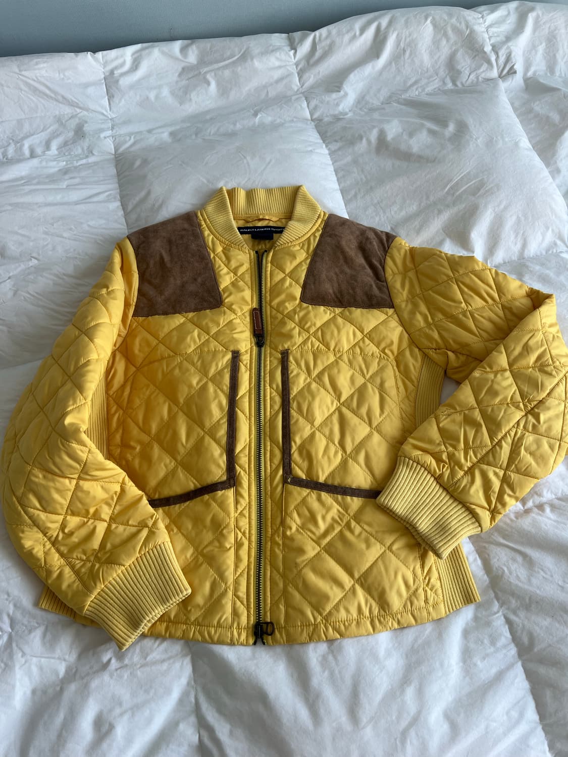 랄프로렌 스포츠 옐로우 퀼팅 밤버 자켓 상품이미지2