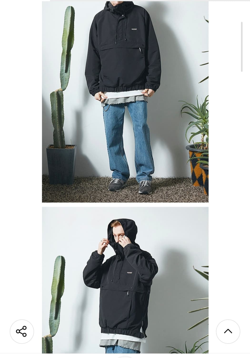 세인트페인 반집업 오버핏 바람막이 남자105 상품이미지2