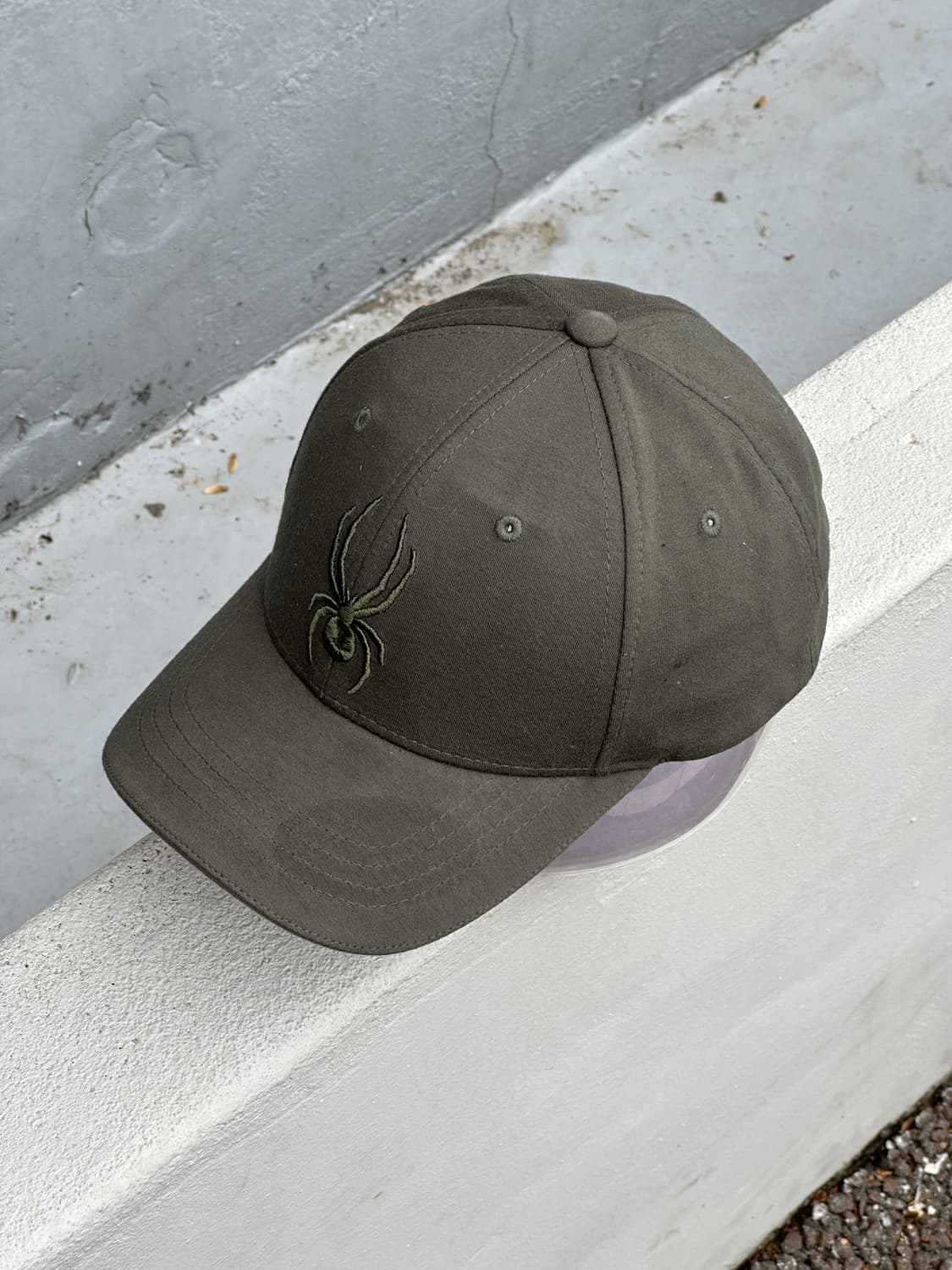 [F] 스파이더 로고 카키색 볼캡 모자 상품이미지2