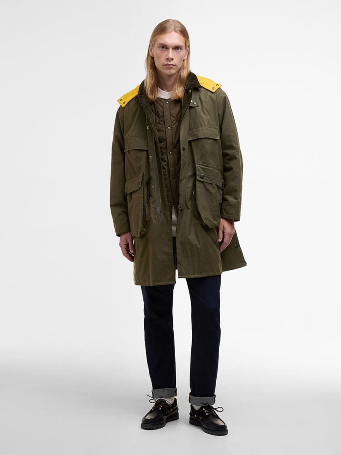 캡틴선샤인 바버 필드코트 카키브라운 42 상품이미지1