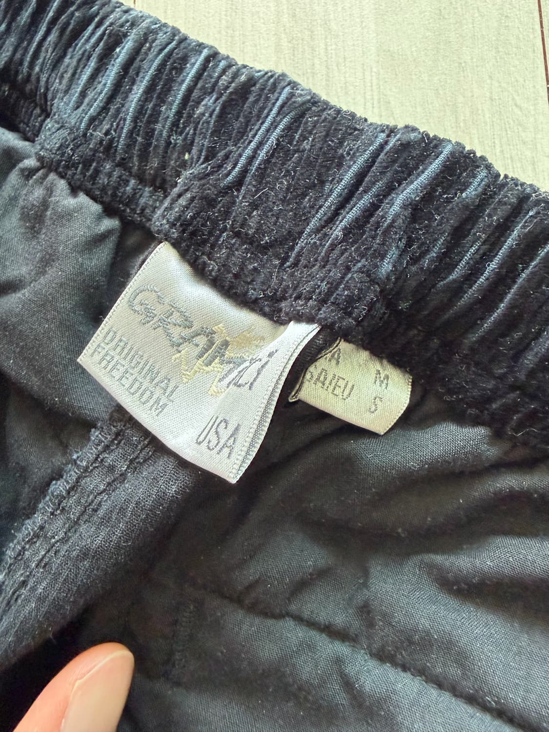 그라미치 코듀로이 루즈 테이퍼팬츠 블랙 32 상품이미지3