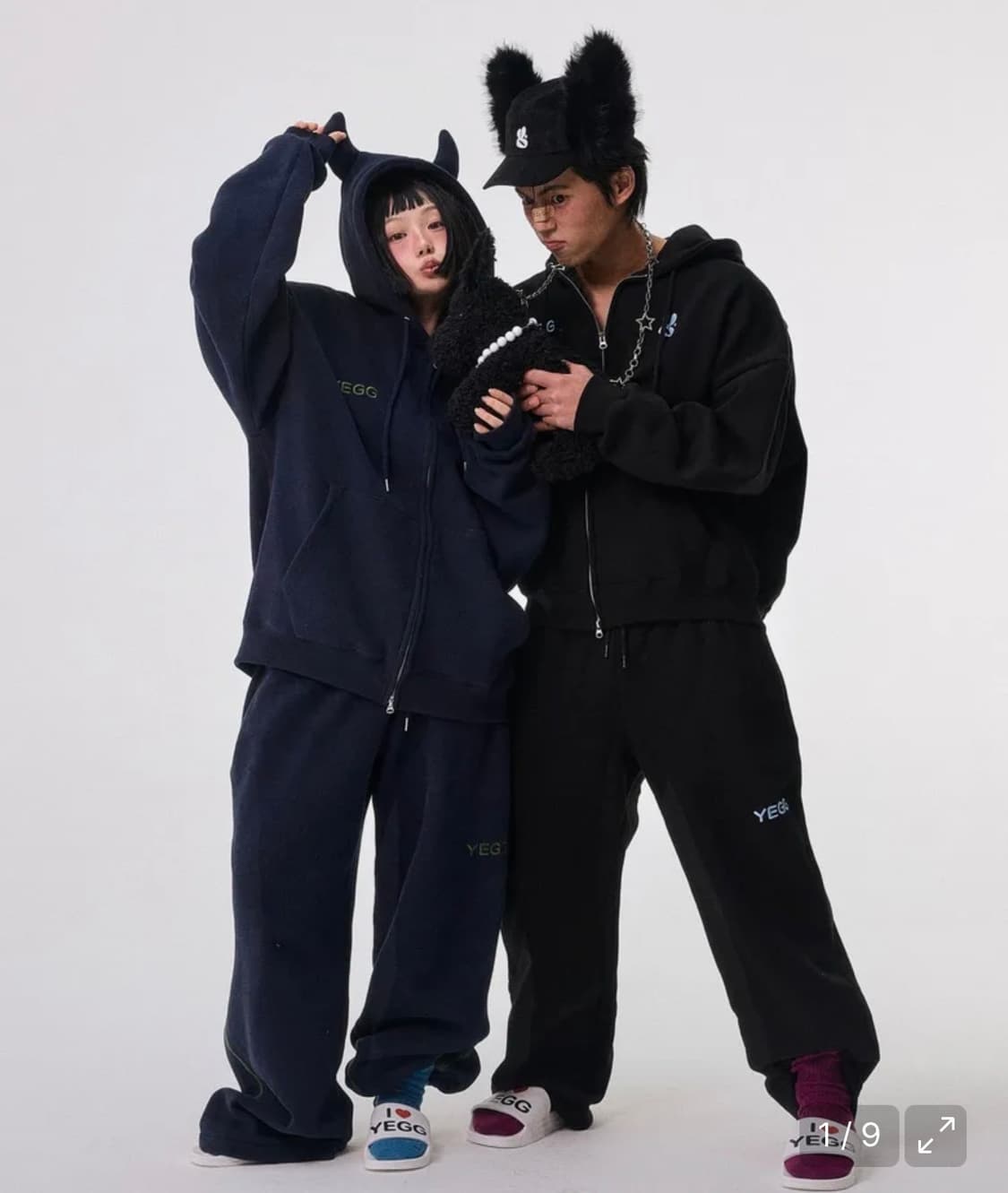 예그 데빌 후드집업/더블 밴딩 팬츠 셋업 상품이미지1