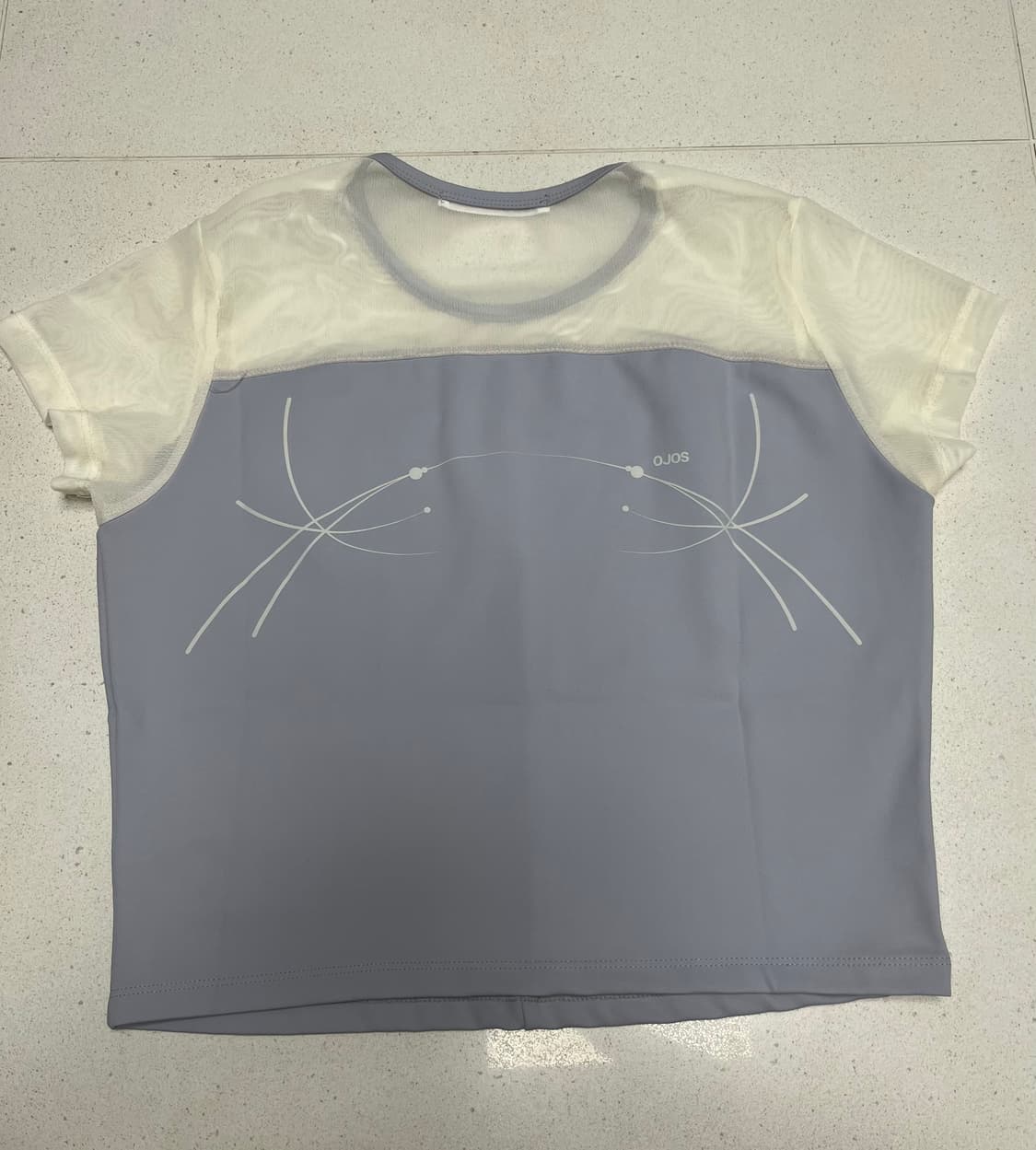 오호스 Half Sheer Jersey T / Grey 상품이미지7