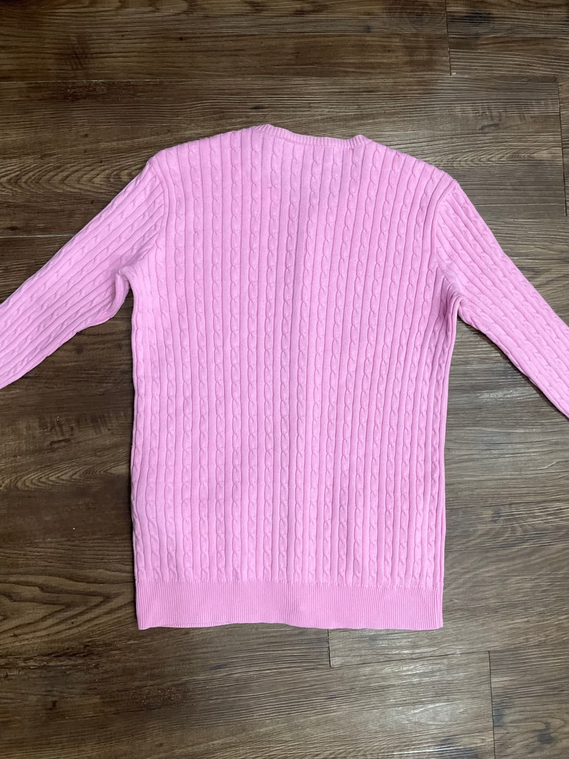 폴로 랄프로렌 여성 케이블 코튼 니트 가디건 핑크 상품이미지9