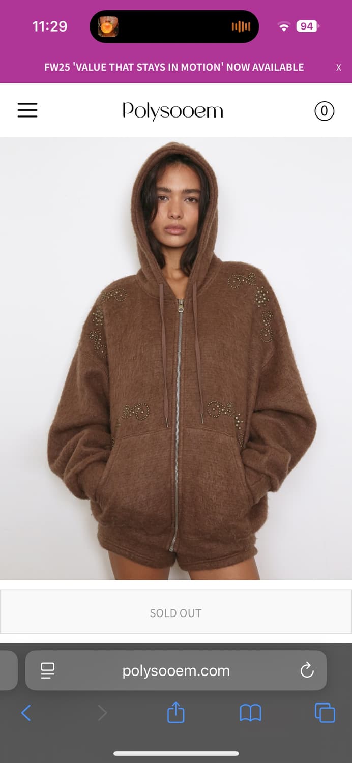 폴리수엠 오너먼트 스터드 후디 리미티드 에디션 상품이미지4