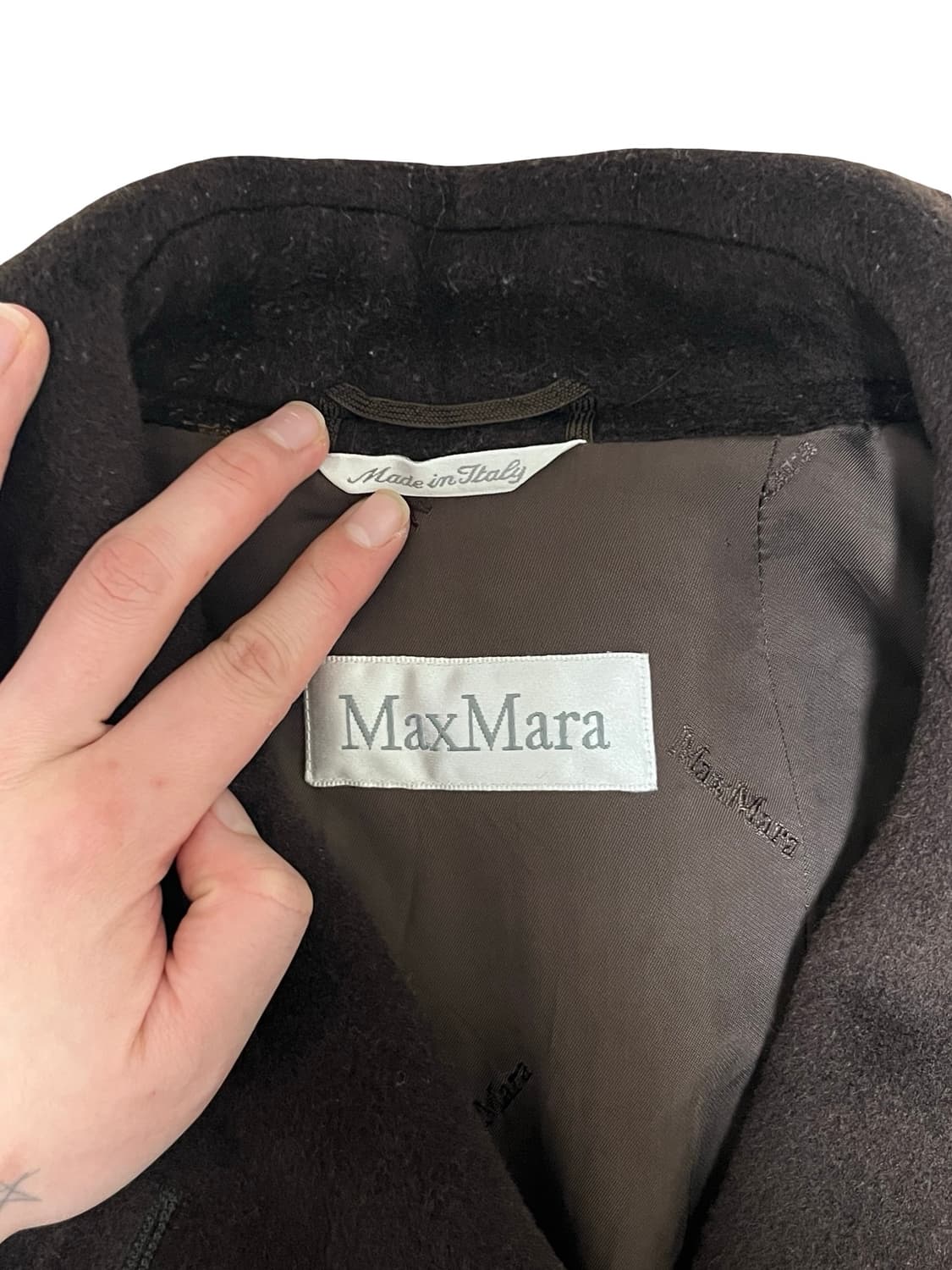 막스마라 브라운 더블 코트 38 상품이미지4